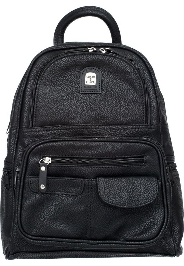 CHARM&SHAPE - CHARM & SHAPE Plecak Damski Charm&Shape Czarny. Kolor: czarny
