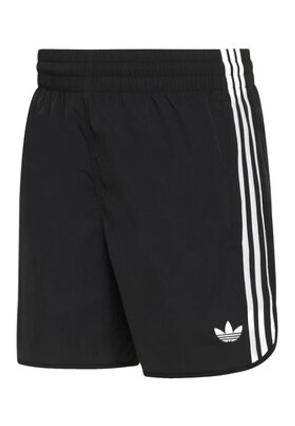 Adidas - adidas Szorty sportowe 3-Stripes KE3566 Czarny Regular Fit. Kolor: czarny. Materiał: bawełna. Styl: sportowy