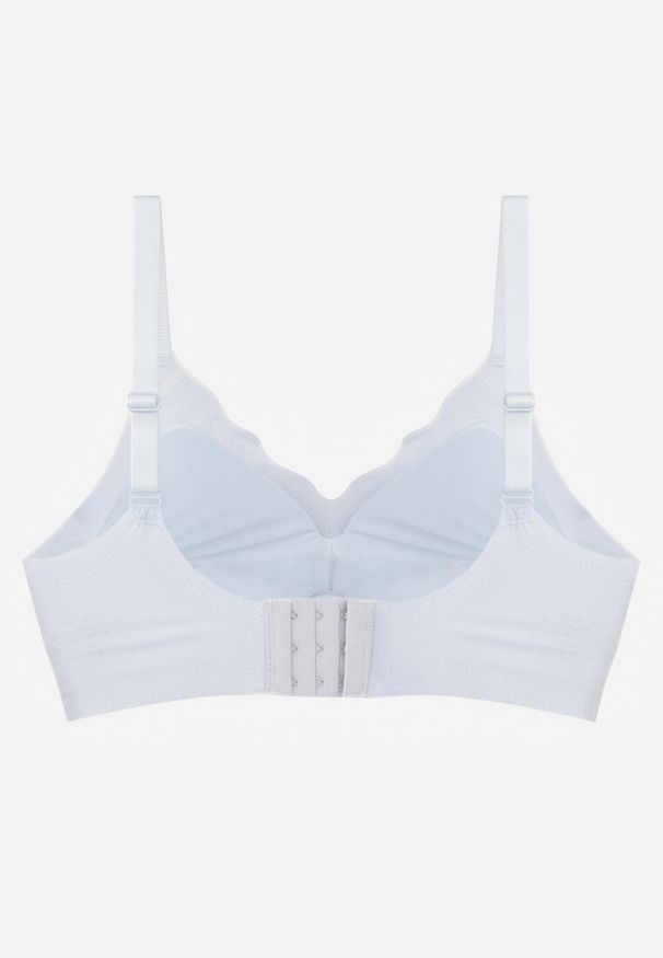 Renee - Niebieski Bezszwowy Biustonosz z Usztywnieniem Bez Fiszbin Zeritha. Kolor: niebieski. Materiał: jeans. Rodzaj stanika: push-up. Wzór: gładki