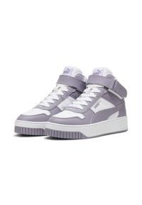 Puma - Damskie sneakersy Carina Street Mid PUMA White Pale Plum Purple. Kolor: biały, wielokolorowy, fioletowy. Sezon: lato