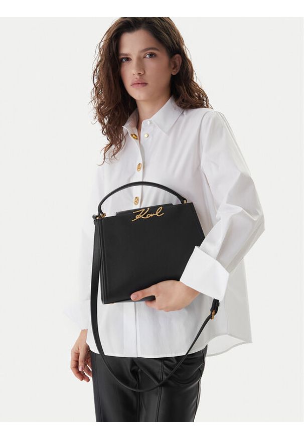 Karl Lagerfeld - KARL LAGERFELD Torebka B1W30058 Czarny. Kolor: czarny. Materiał: skórzane