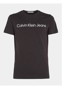 Calvin Klein Jeans T-Shirt J30J322552 Czarny Slim Fit. Kolor: czarny. Materiał: bawełna #4