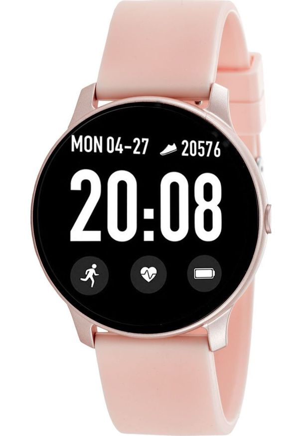 Różowy zegarek Rubicon smartwatch