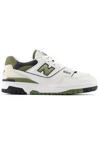 Buty unisex New Balance BB550DOB – białe. Okazja: na co dzień. Kolor: biały. Materiał: materiał, skóra, syntetyk. Szerokość cholewki: normalna