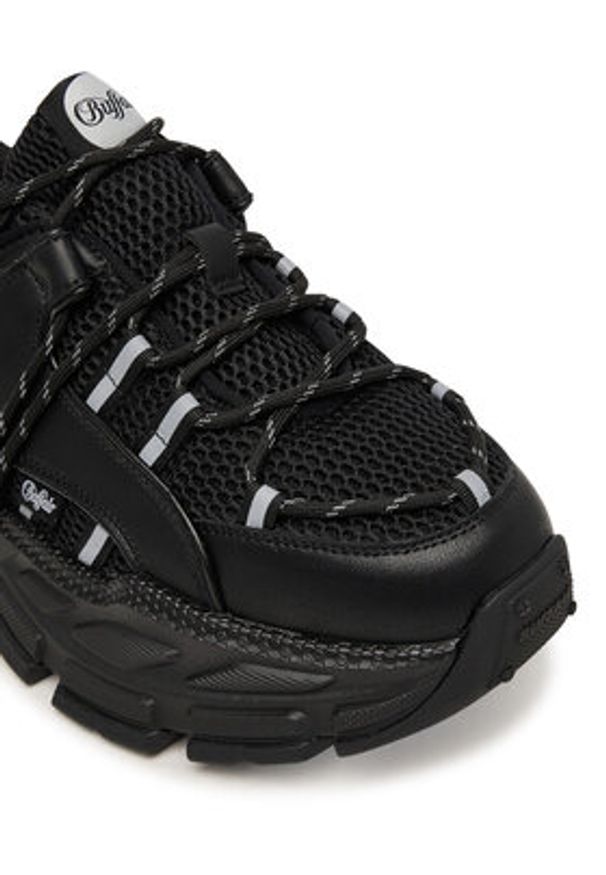 Buffalo Sneakersy Saturn Lace 1410131 Czarny. Kolor: czarny. Materiał: skóra