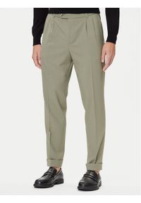 BOSS Spodnie materiałowe C-Perin-DPL 50545822 Zielony Tapered Fit. Kolor: zielony. Materiał: wełna