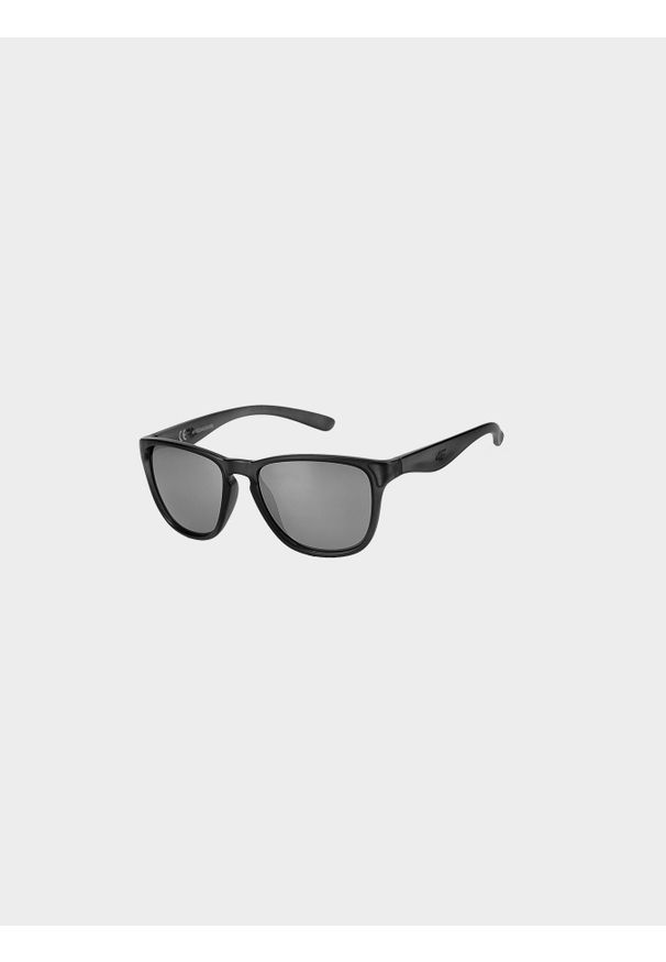 4f - Okulary przeciwsłoneczne z powłoką lustrzaną uniseks - czarne. Kolor: czarny