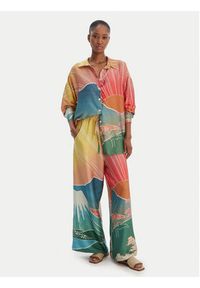Maaji Spodnie materiałowe Sakura Scenery Ophelia PT1836CPA007 Żółty Relaxed Fit. Kolor: żółty. Materiał: wiskoza #2
