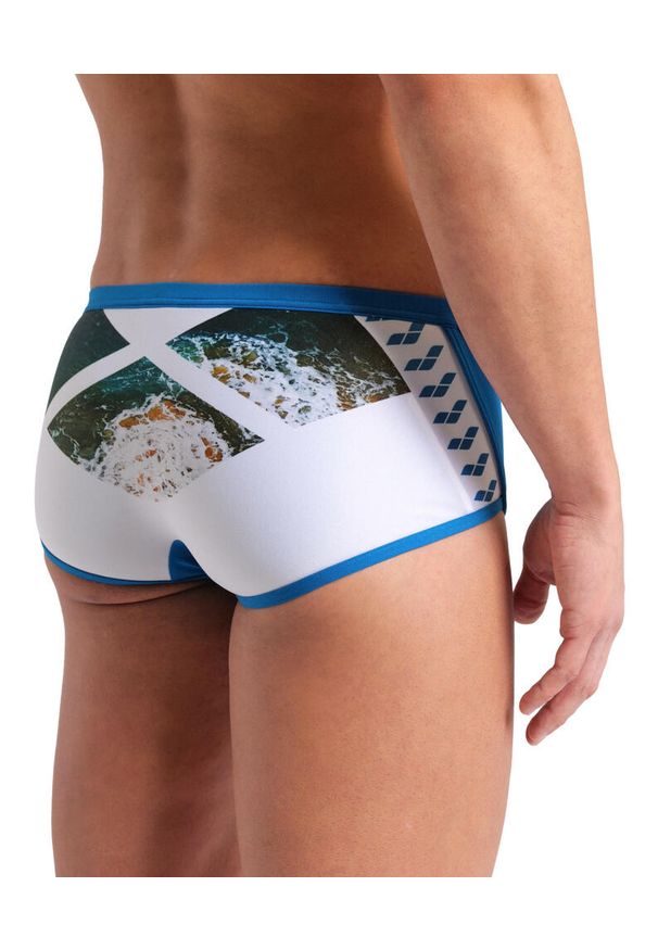 Szorty Kąpielowe Arena Planet Swim Low Waist Short. Kolor: niebieski. Materiał: materiał
