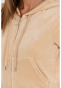Juicy Couture - JUICY COUTURE Beżowa damska bluza Madison Hoodie, Rozmiar XL. Kolor: beżowy #4