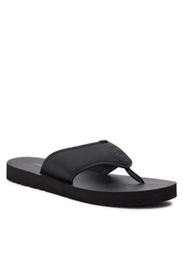Calvin Klein Jeans Japonki Thong Sandal Slipon Rp In Btw YM0YM00943 Czarny. Kolor: czarny. Materiał: skóra
