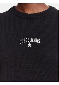 Guess Jeans Sweter W6YR40 Z1074 Czarny Regular Fit. Kolor: czarny. Materiał: bawełna #3