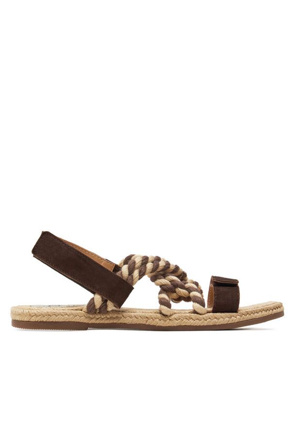 Manebi Espadryle Sandals P 7.8 Y0 Brązowy. Kolor: brązowy. Materiał: skóra, zamsz