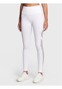 Legginsy DKNY Sport. Kolor: biały. Styl: sportowy #1