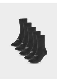 4f - 4F Skarpetki długie (5-pack) damskie - czarne 39-42. Kolor: czarny. Materiał: prążkowany, dresówka, jeans #1