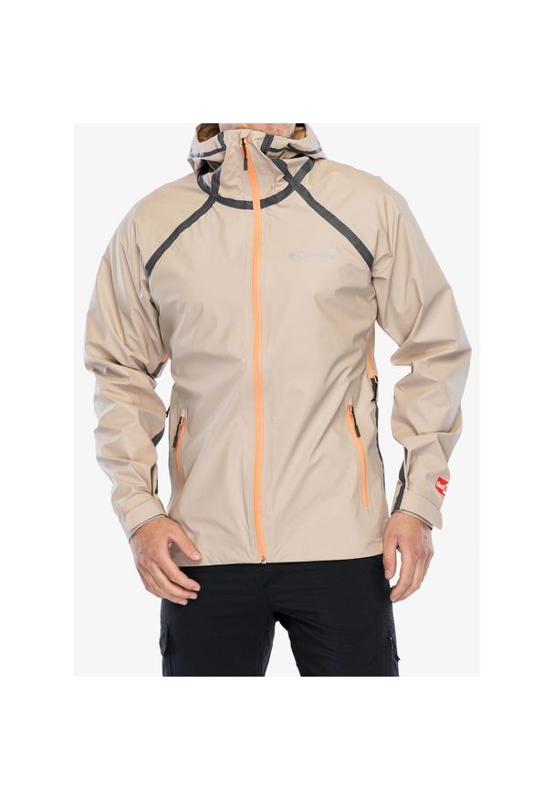 columbia - Kurtka przeciwdeszczowa męska Columbia Reign No Shine Jacket. Kolor: beżowy. Sport: turystyka piesza