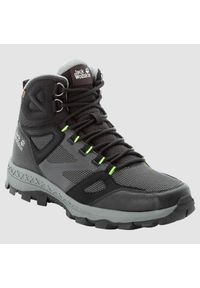 Buty trekkingowe męskie Jack Wolfskin Downhill. Wysokość cholewki: za kostkę. Kolor: wielokolorowy, czarny, szary. Materiał: materiał, syntetyk. Szerokość cholewki: normalna