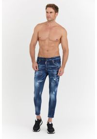 DSQUARED2 Granatowe jeansy super twinkie jeans. Kolor: niebieski