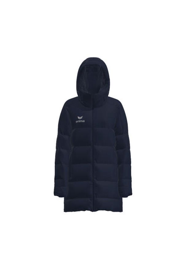 ERIMA - Damska długa kurtka Erima. Kolor: niebieski. Materiał: puch. Długość: długie