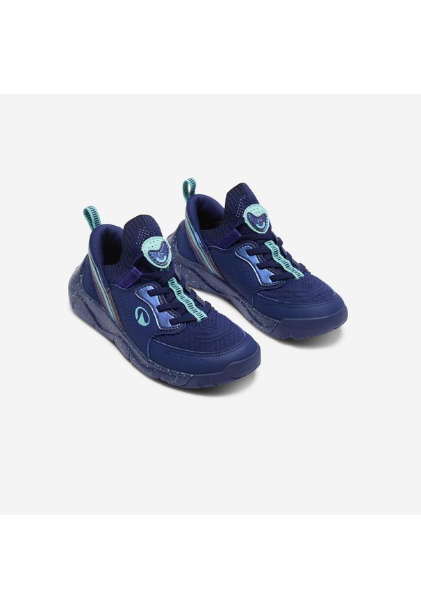 Buty sportowe dla dzieci Decathlon Playful Easy. Kolor: niebieski. Materiał: skóra. Szerokość cholewki: normalna