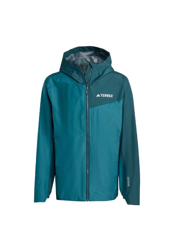 Adidas - Kurtka Terrex Multi 2.5L Rain.Rdy. Kolor: zielony. Materiał: materiał. Sport: turystyka piesza