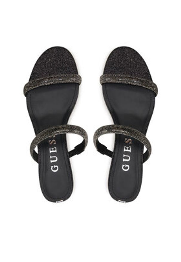 Guess Klapki Glitze FLGGLE ELE03 Czarny. Kolor: czarny