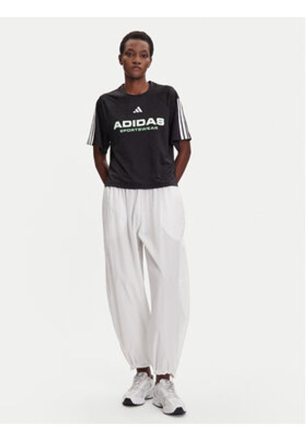 Adidas - adidas T-Shirt Tiro x Common Goal Jacquard JL9212 Czarny Loose Fit. Kolor: czarny. Materiał: syntetyk