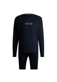 BOSS - Boss Piżama 50527499 Granatowy Regular Fit. Kolor: niebieski. Materiał: bawełna #3