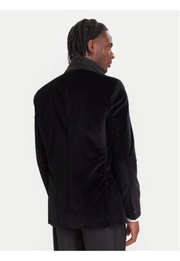 Karl Lagerfeld - KARL LAGERFELD Marynarka 155244 554000 Czarny. Typ kołnierza: dekolt w karo. Kolor: czarny. Materiał: bawełna