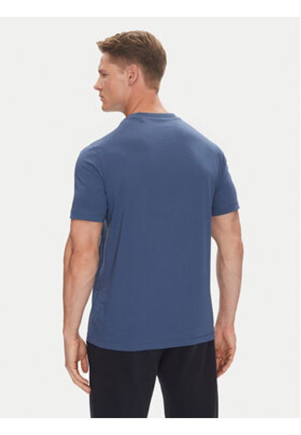 Hugo - HUGO T-Shirt Dusplit 50542784 Granatowy Regular Fit. Kolor: niebieski. Materiał: bawełna