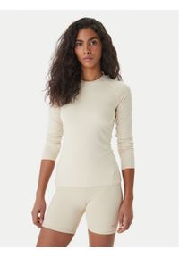 Reebok Koszulka techniczna Reebok x Ewa Chodakowska RK25614CCW Beżowy Slim Fit. Kolor: beżowy. Materiał: syntetyk #1