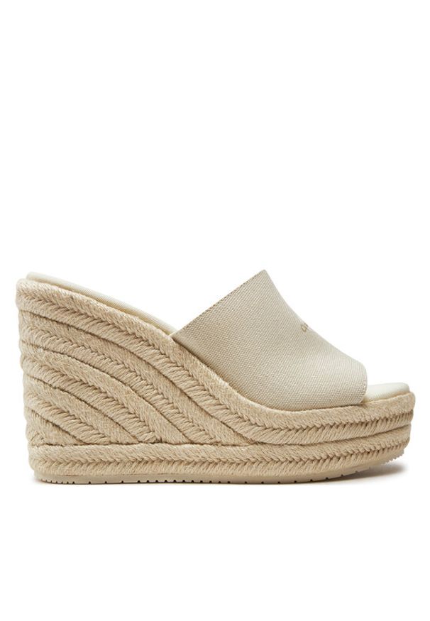 Calvin Klein Jeans Espadryle Slide Wedge Rope Sandal Ml Btw YW0YW01356 Écru. Materiał: materiał