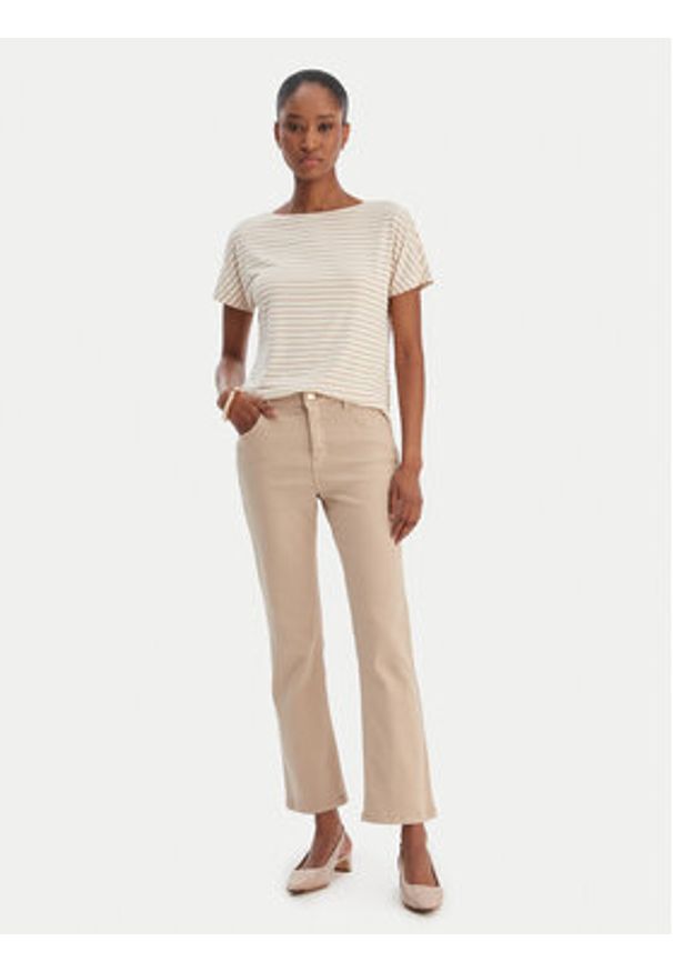 Marella Jeansy Sfinge 2615131261 Beżowy Slim Fit. Kolor: beżowy
