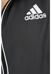 adidas Performance kurtka damska kolor czarny przejściowa oversize. Kolor: czarny. Materiał: materiał #3