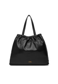TOMMY HILFIGER - Tommy Hilfiger Torebka Soft Leather Tote AW0AW18308 Czarny. Kolor: czarny. Materiał: skórzane #1