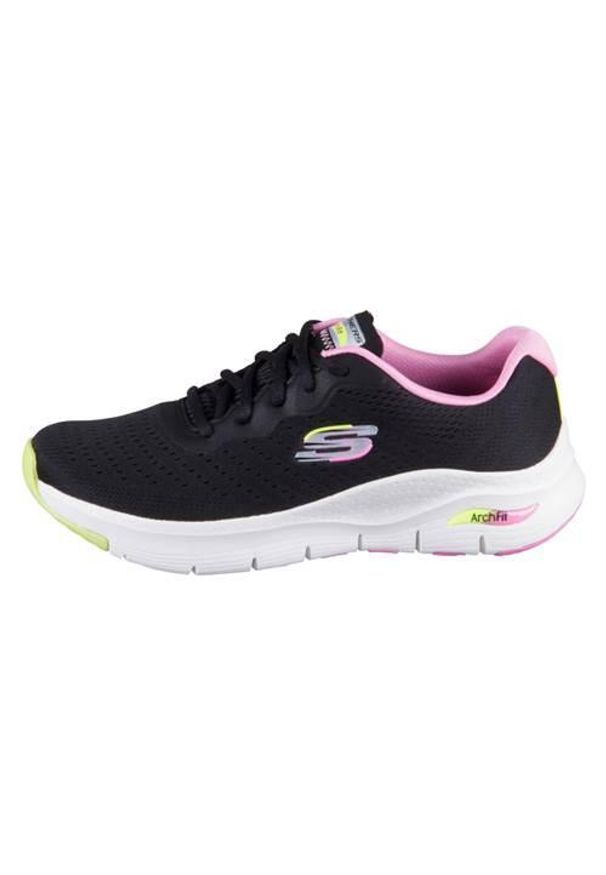 skechers - Buty do chodzenia damskie Skechers Arch Fit Infinity Cool. Zapięcie: sznurówki. Kolor: wielokolorowy, czarny. Materiał: guma, materiał, tkanina, syntetyk. Szerokość cholewki: normalna. Sport: turystyka piesza