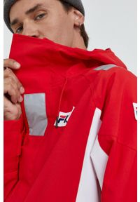 Fila kurtka przeciwdeszczowa męska kolor czerwony przejściowa. Okazja: na co dzień. Kolor: czerwony. Materiał: materiał. Styl: casual #3