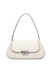 Calvin Klein Torebka Hardware Flap Shoulder Bag LV04F3146G Biały. Kolor: biały. Materiał: skórzane #1
