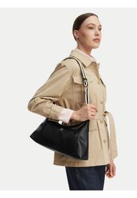 TOMMY HILFIGER - Tommy Hilfiger Torebka Th Essential Shoulder Bag AW0AW18374 Czarny. Kolor: czarny. Materiał: skórzane #1