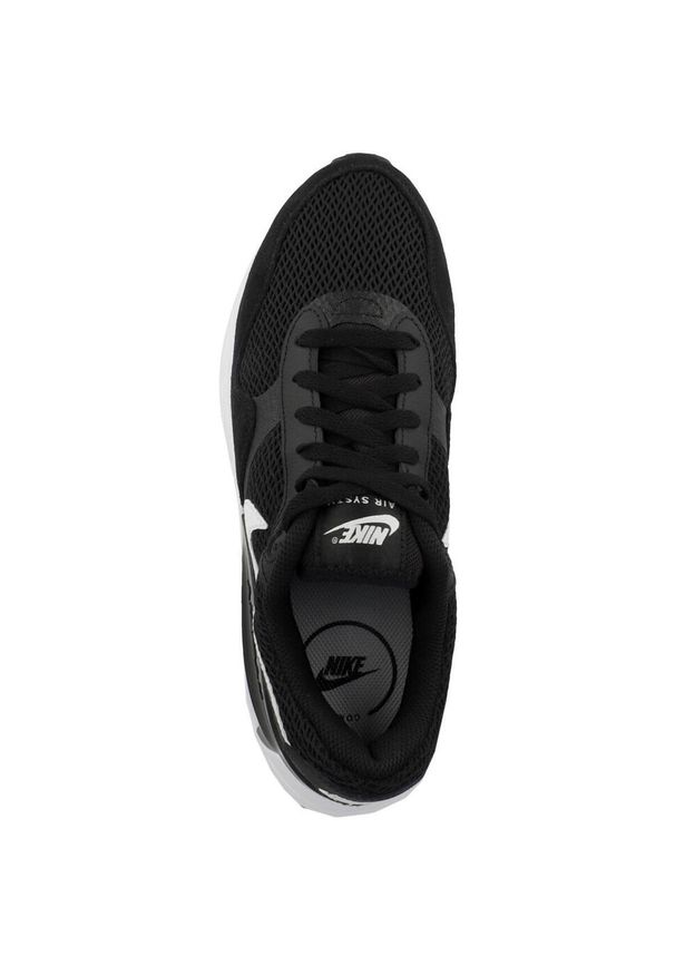Buty do chodzenia męskie Nike Air Max System. Zapięcie: sznurówki. Kolor: wielokolorowy, czarny. Materiał: materiał, syntetyk, tkanina. Szerokość cholewki: normalna. Model: Nike Air Max. Sport: turystyka piesza