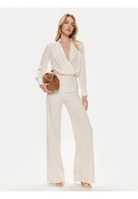 Elisabetta Franchi Spodnie materiałowe PA-053-42E2-5895 Écru Relaxed Fit. Materiał: syntetyk #5