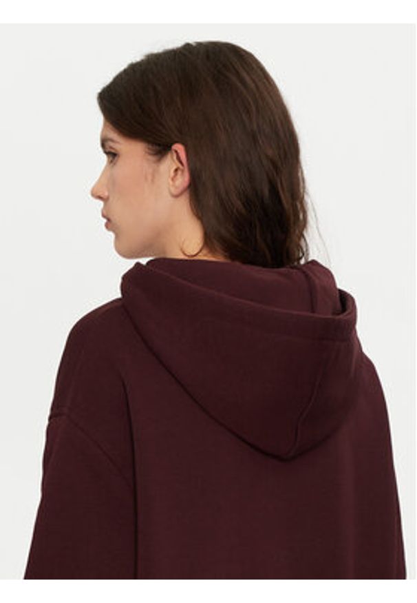 Lee Bluza 112355175 Bordowy Relaxed Fit. Kolor: czerwony. Materiał: bawełna