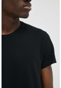Samsoe & Samsoe - Samsoe Samsoe t-shirt bawełniany kolor czarny gładki. Kolor: czarny. Materiał: bawełna. Wzór: gładki. Styl: klasyczny #3