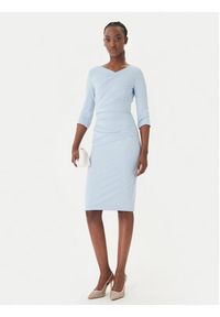 Rinascimento Sukienka koktajlowa CFC0127699003 Błękitny Slim Fit. Kolor: niebieski. Materiał: syntetyk. Styl: wizytowy #2