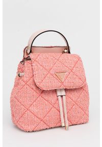 Guess plecak damski kolor różowy mały wzorzysty. Kolor: różowy #5
