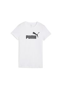 Puma - Damska koszulka ESS No. 1 Logo PUMA. Kolor: biały, wielokolorowy, czarny. Materiał: guma. Wzór: nadruk. Sport: fitness, bieganie #1