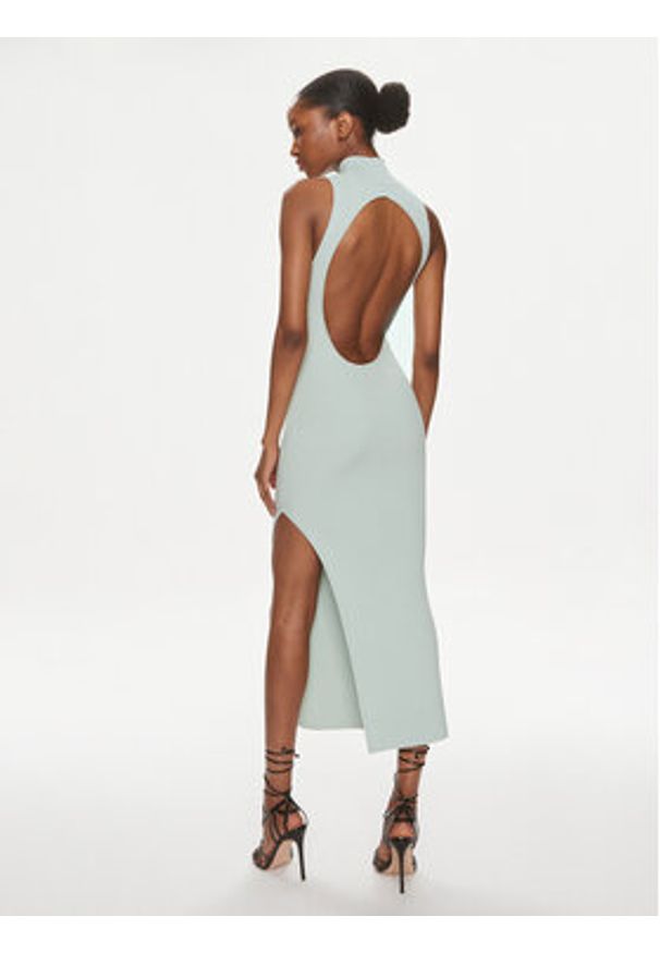 Elisabetta Franchi Sukienka codzienna AM-69S-41E2-V400 Zielony Slim Fit. Okazja: na co dzień. Kolor: zielony. Materiał: wiskoza. Typ sukienki: proste. Styl: casual