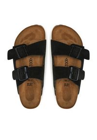 Birkenstock Klapki Arizona 1027164 Czarny. Kolor: czarny. Materiał: skóra, zamsz #5