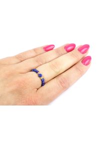 Brazi Druse Jewelry - Pierścionek Lapis Lazuli. Materiał: pozłacane, złote, srebrne. Kamień szlachetny: lapis lazuli #2