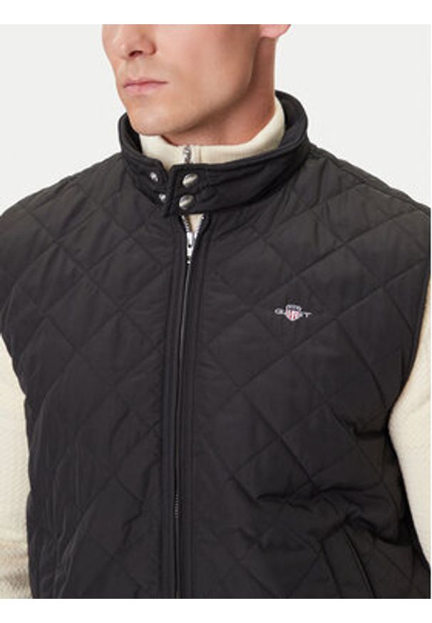GANT - Gant Kamizelka 7006341 Czarny Regular Fit. Kolor: czarny. Materiał: syntetyk